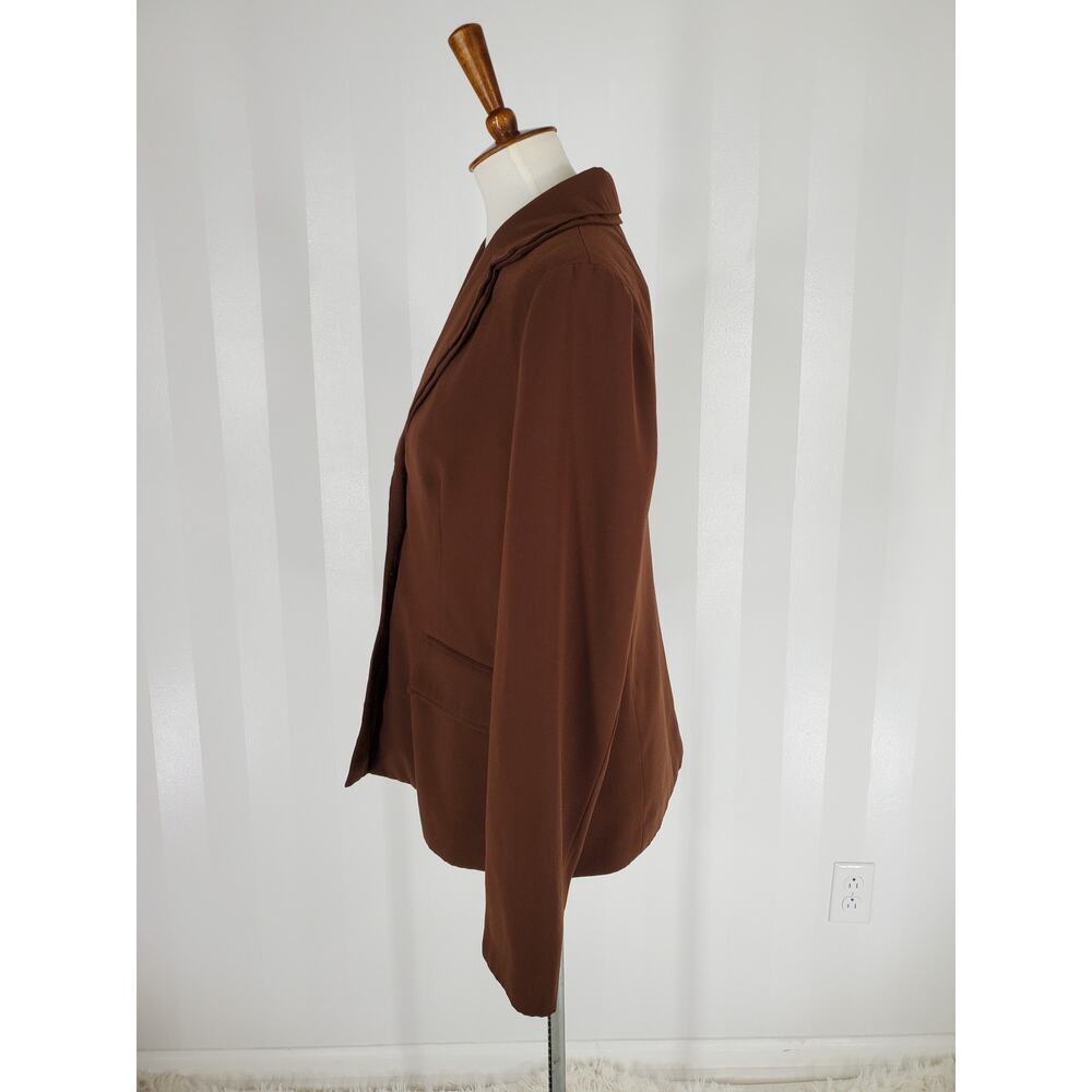 CLIO Women's Brown Blazer Sz 8 - Picture 3 of 12